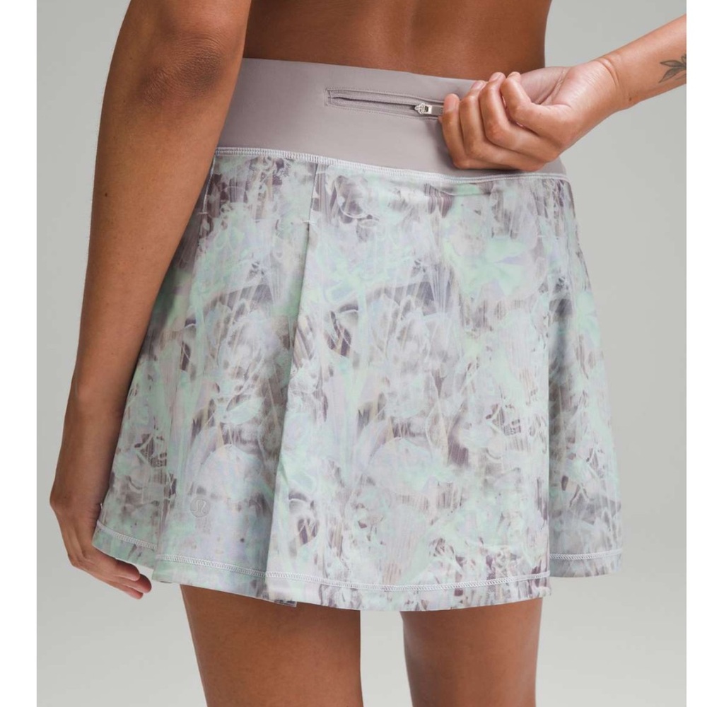 lululemon athletica pace rival mid rise Skirt plisse bloom